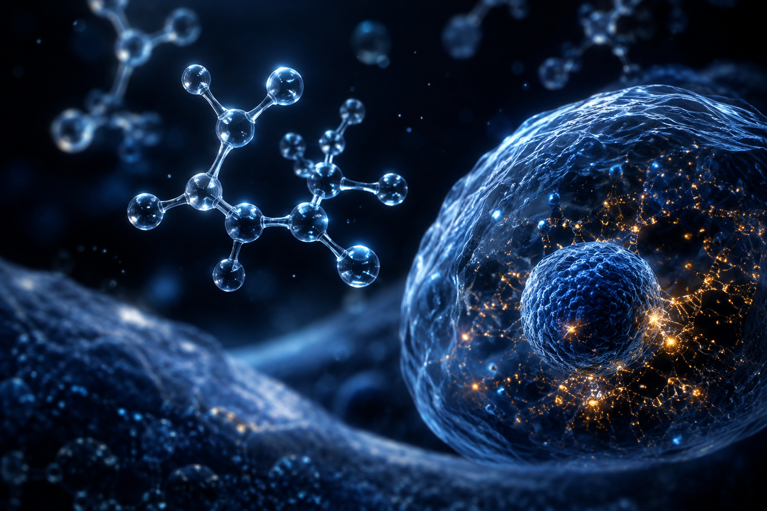 Peptide molecules signaling a living cell